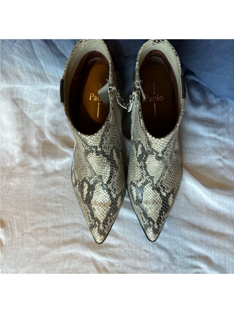 Snakeskin Booties - EUC - Size 8.5 - Picture 2 of 6